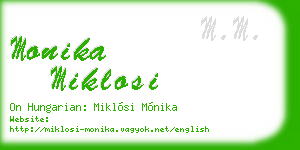 monika miklosi business card