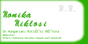 monika miklosi business card